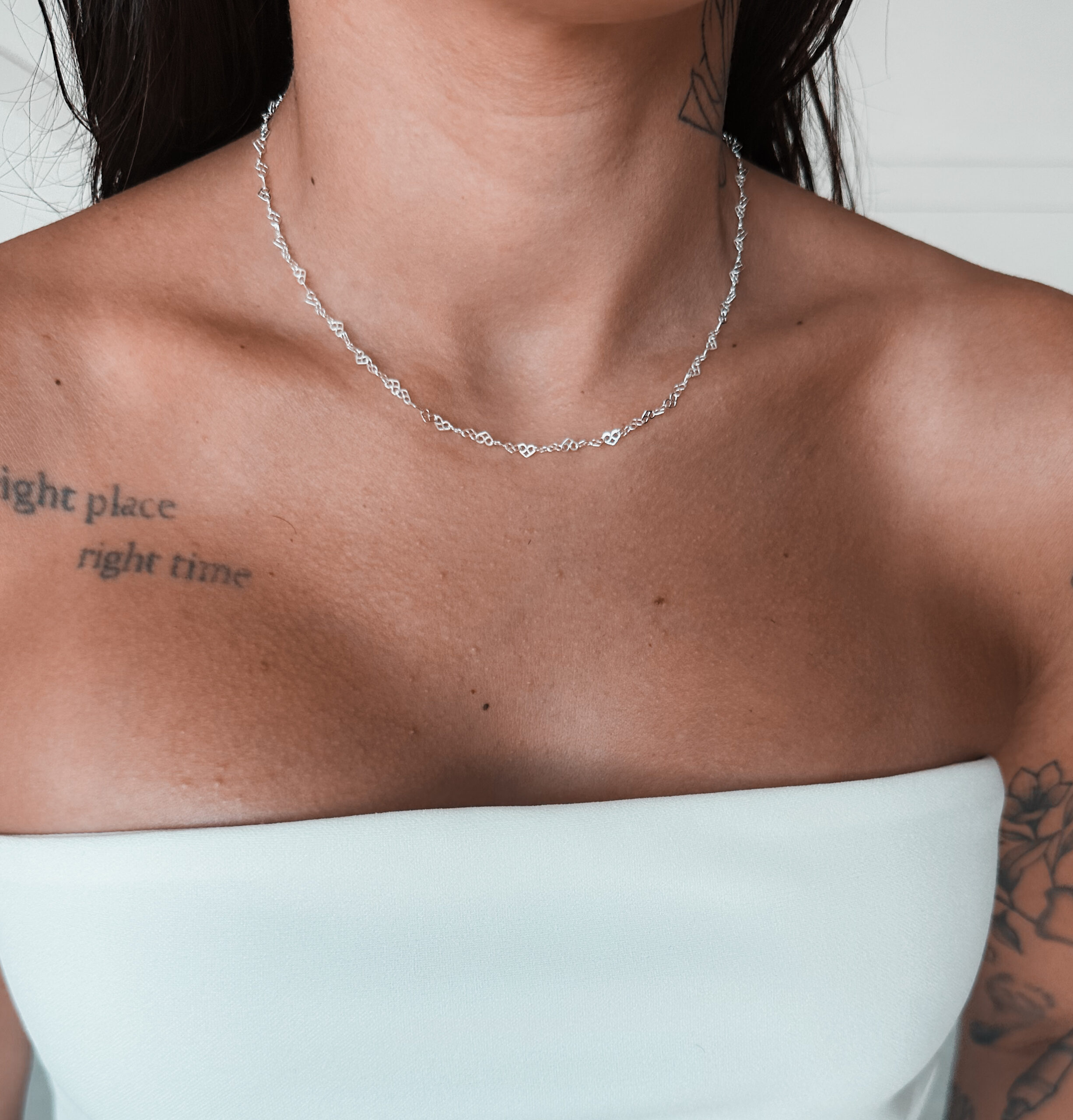 Colar Corações Entrelaçados