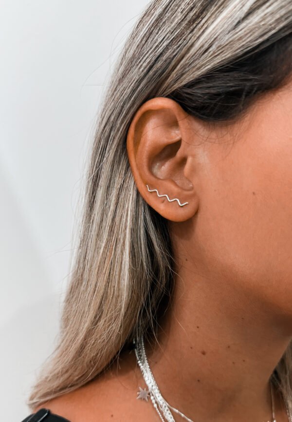 Brinco Ear Cuff Zig Zag