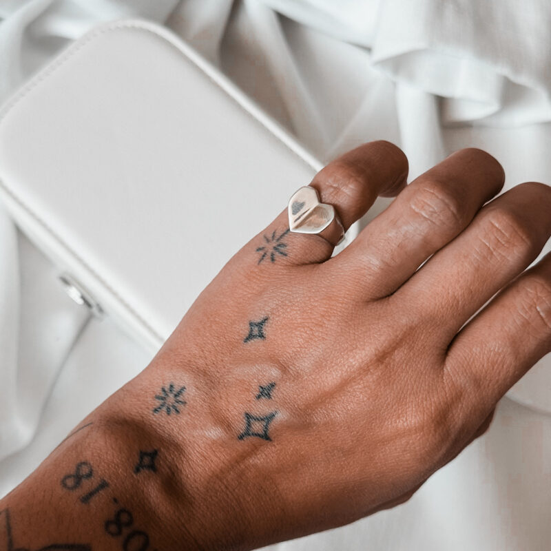 Anel Coração Origami