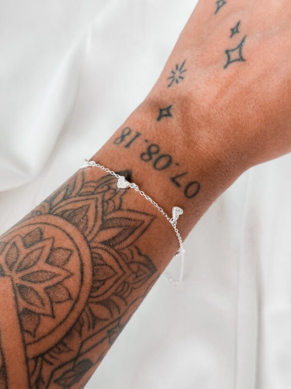 Pulseira Corações Cravejados - Imagem 3