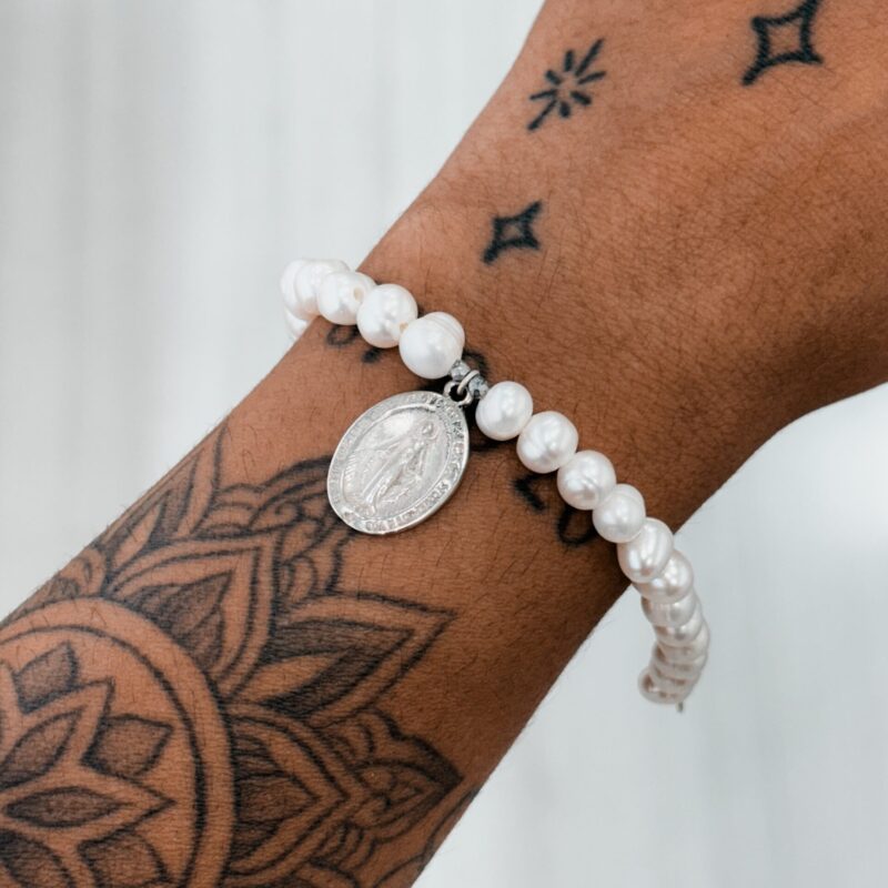 Pulseira Pérola de Água Doce Nossa Senhora
