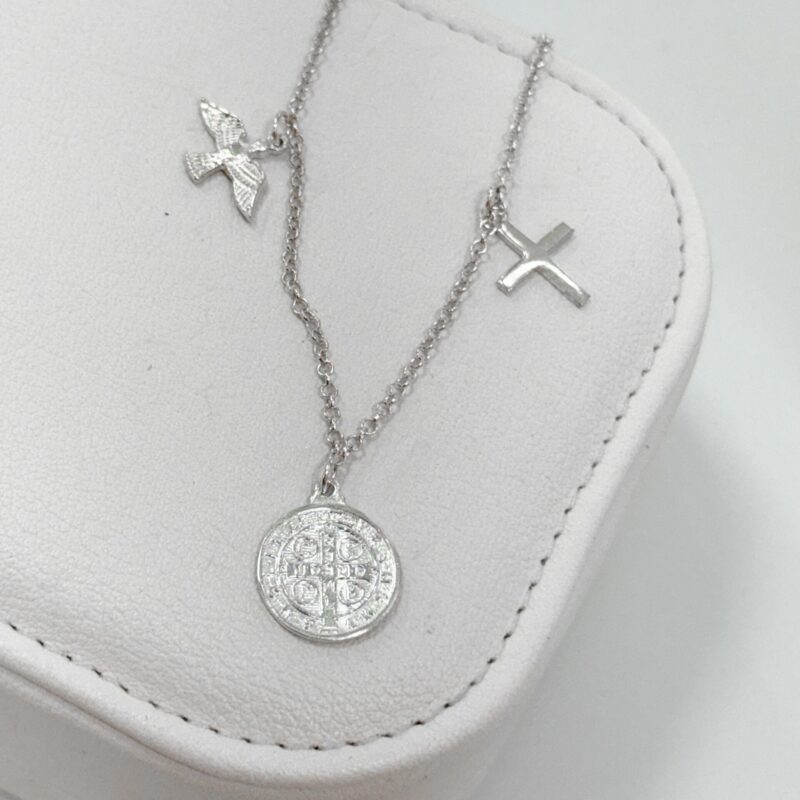 Pulseira São Bento, Cruz e Espirito Santo