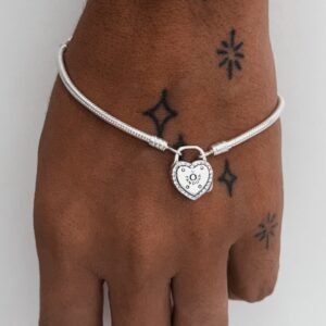 Pulseira Insp. Coração Cadeado