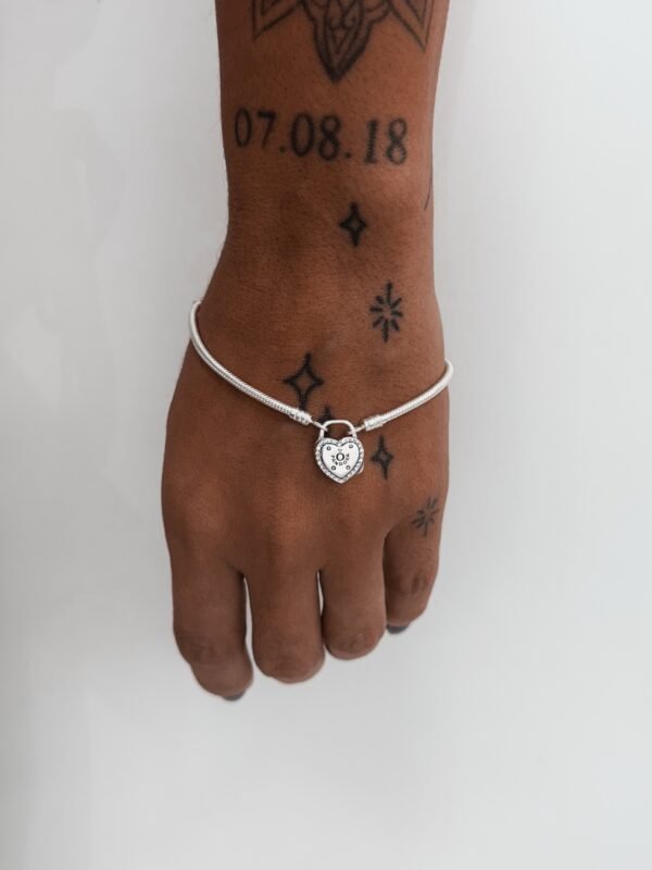 Pulseira Insp. Coração Cadeado - Imagem 2