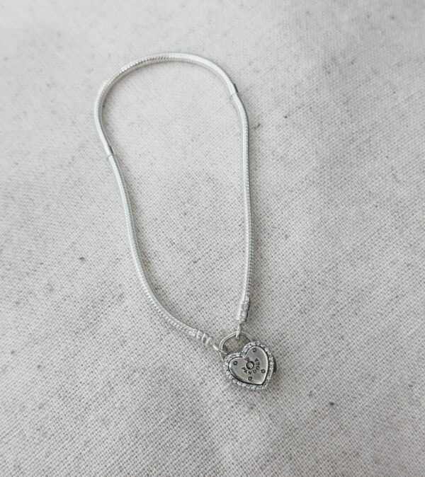 Pulseira Insp. Coração Cadeado - Imagem 3