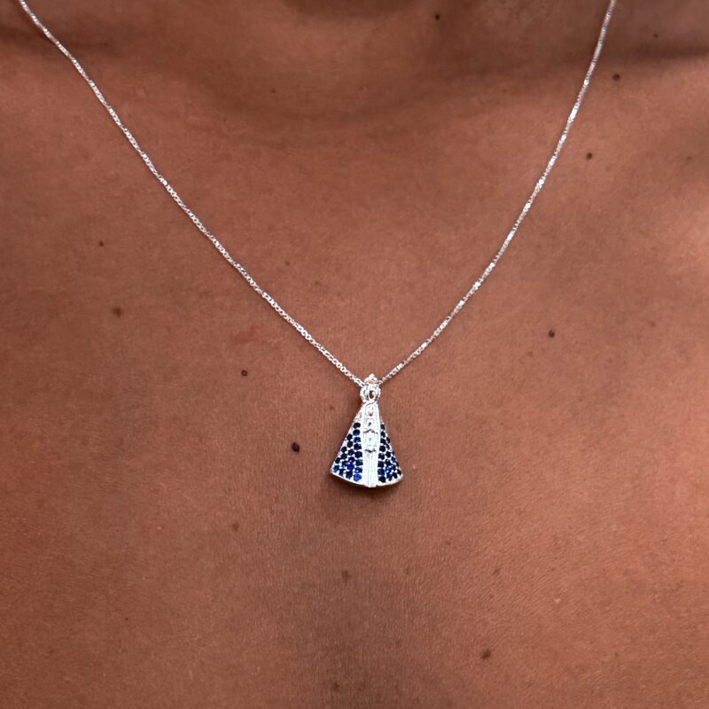 Colar Nossa Senhora de Aparecida P Colorida