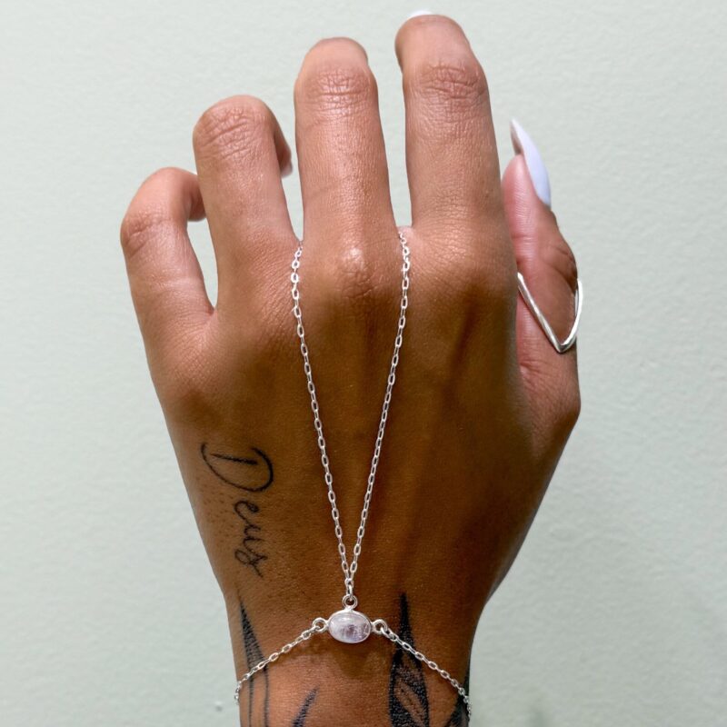 Pulseira Hand Chain Pedra da Lua