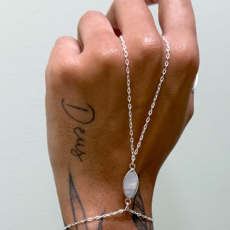 Pulseira Hand Chain Abalone / Madrepérola
