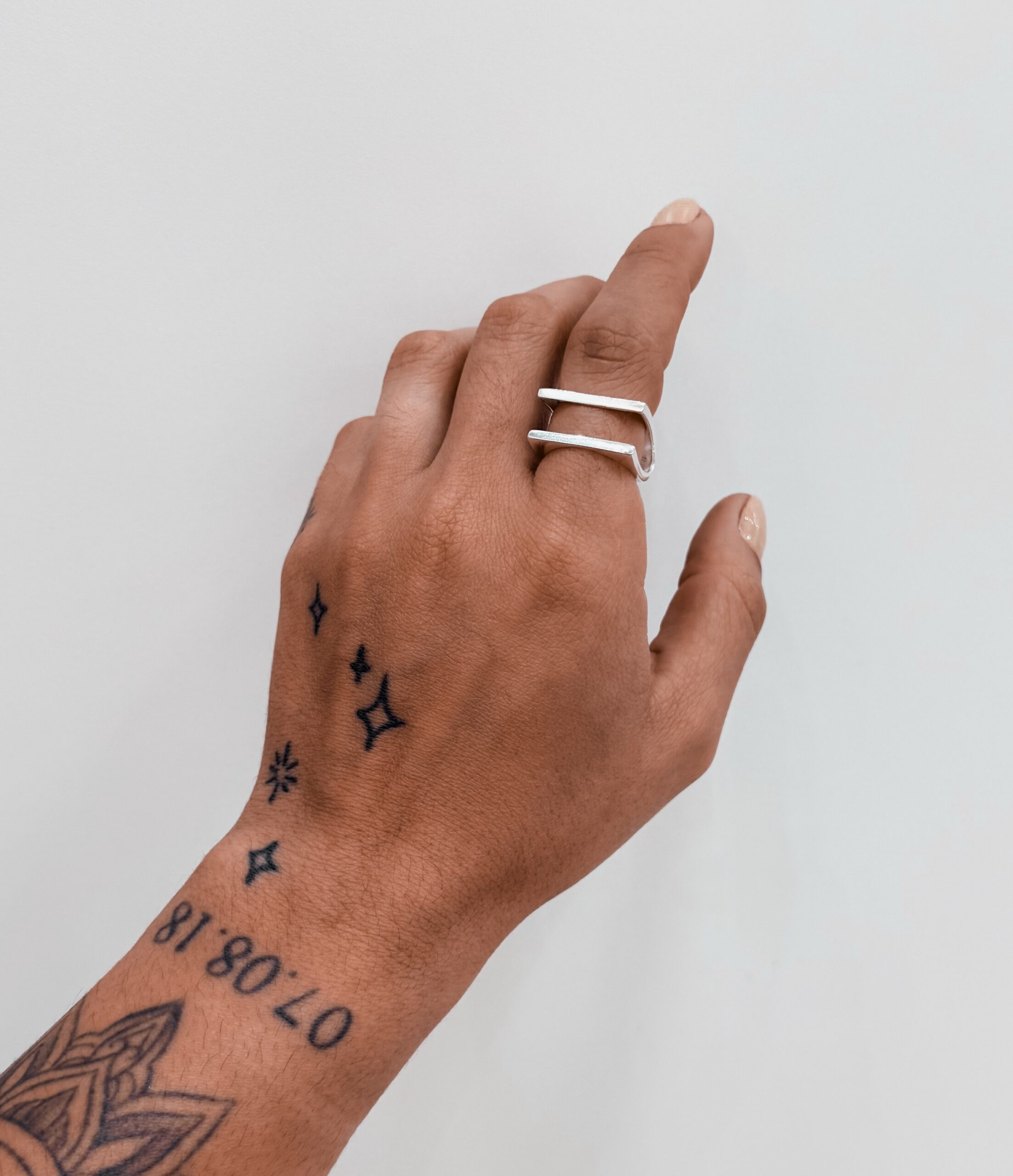 Anel Quadrado Duplo - Imagem 2