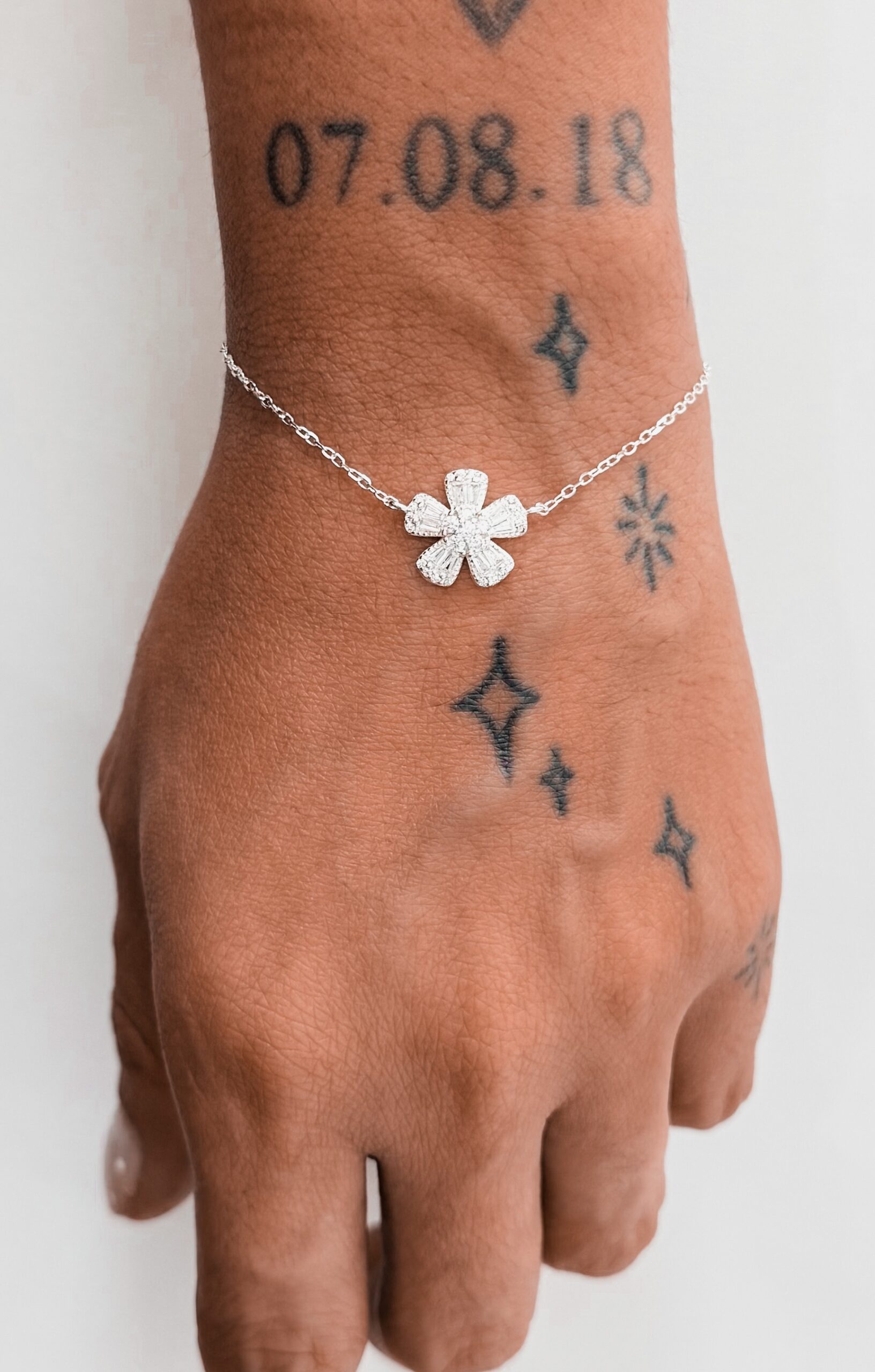 Pulseira Flor Cravejada - Imagem 3