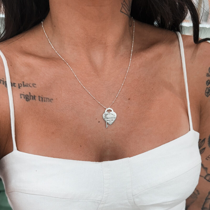 Colar Insp. Coração com Chave