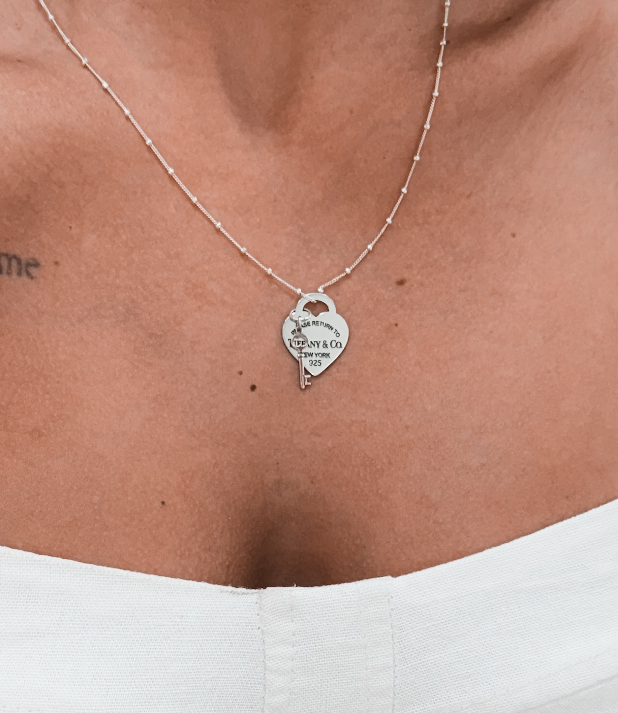 Colar Insp. Coração com Chave - Imagem 3