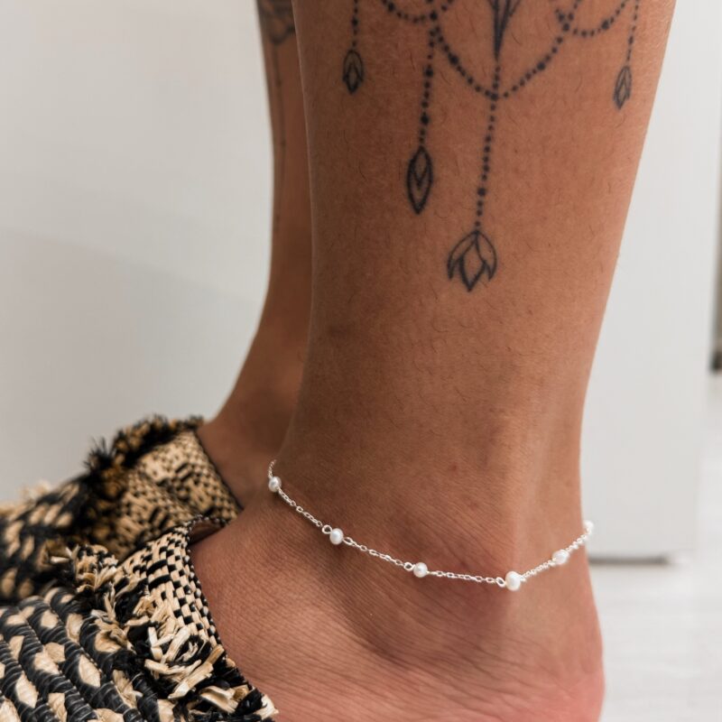 Tornozeleira Pérolas Água Doce