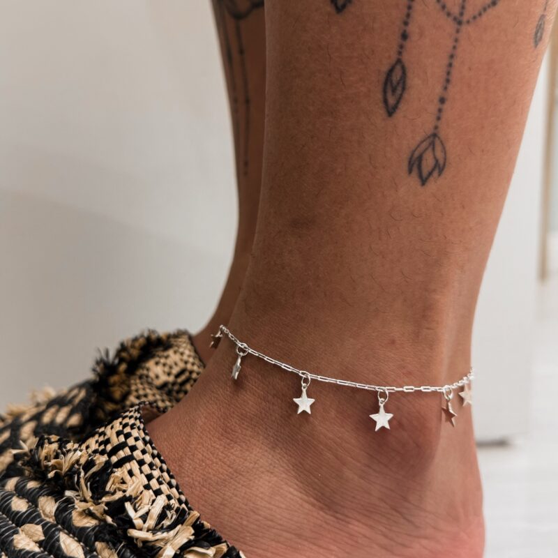 Tornozeleira Estrelas Penduradas