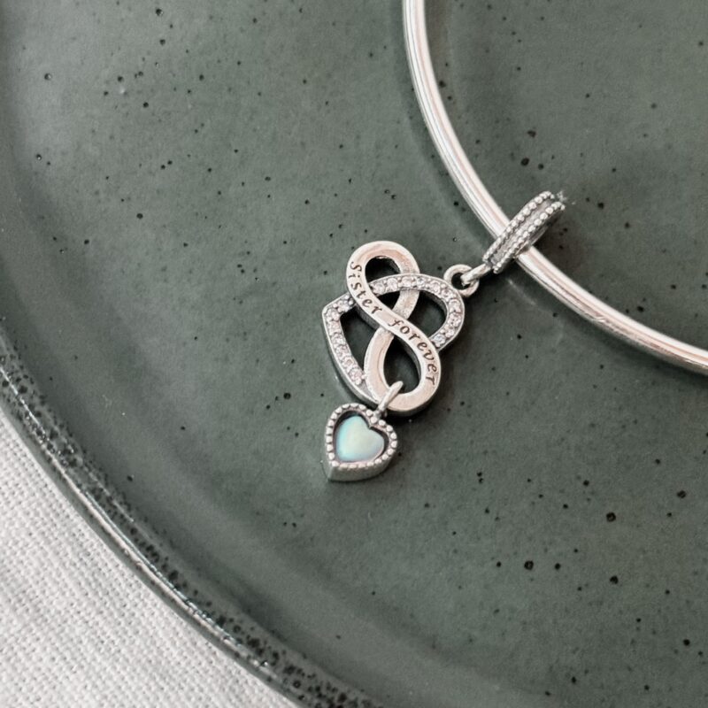 Berloque Coração Infinito Irmãs