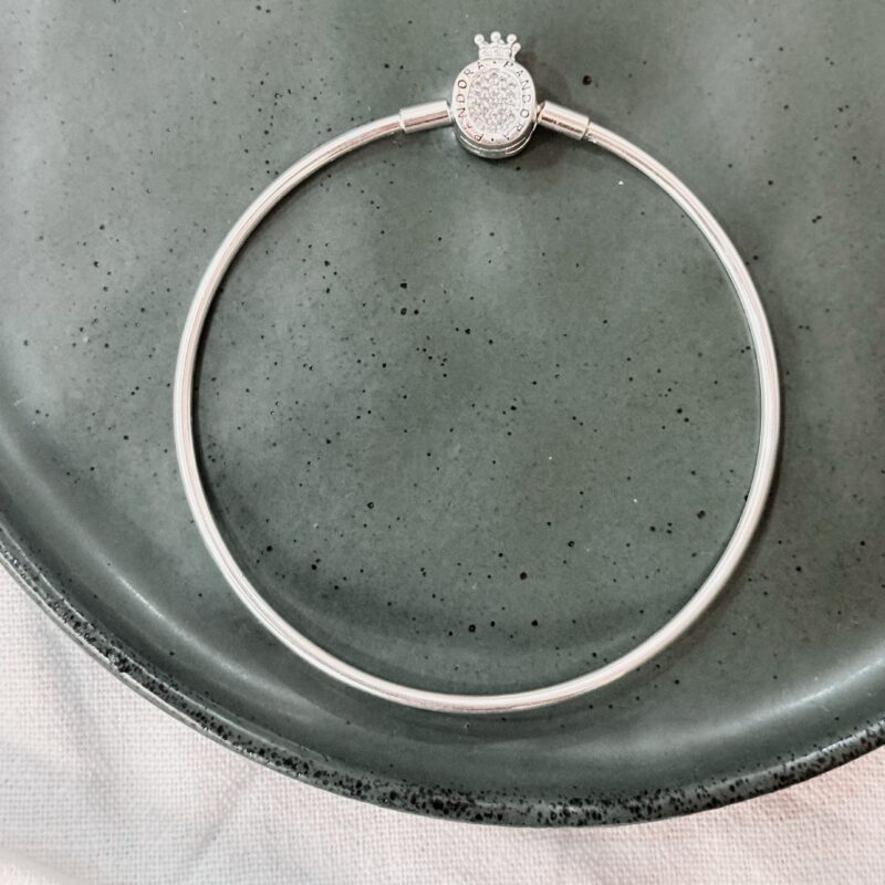 Bracelete Rígido Coroa Cravejado