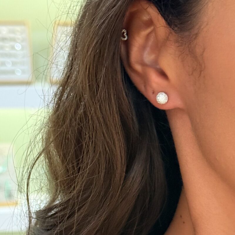 Brinco Bolinha Cravejada