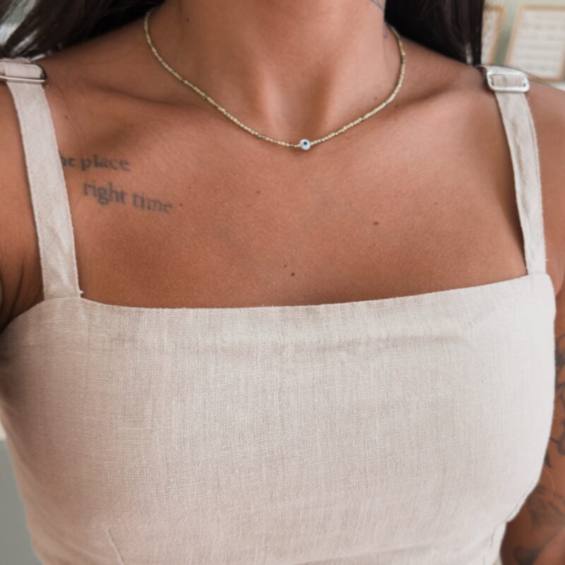 Chocker Zircônia Olho grego